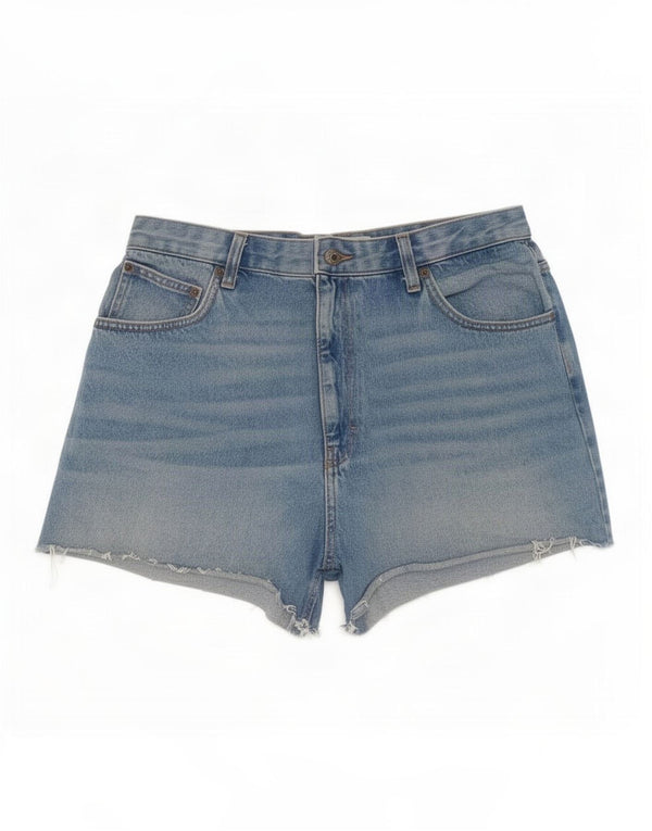 Topshop Damen Jeansshorts UK 18 XL W36 Blaue Baumwolle
