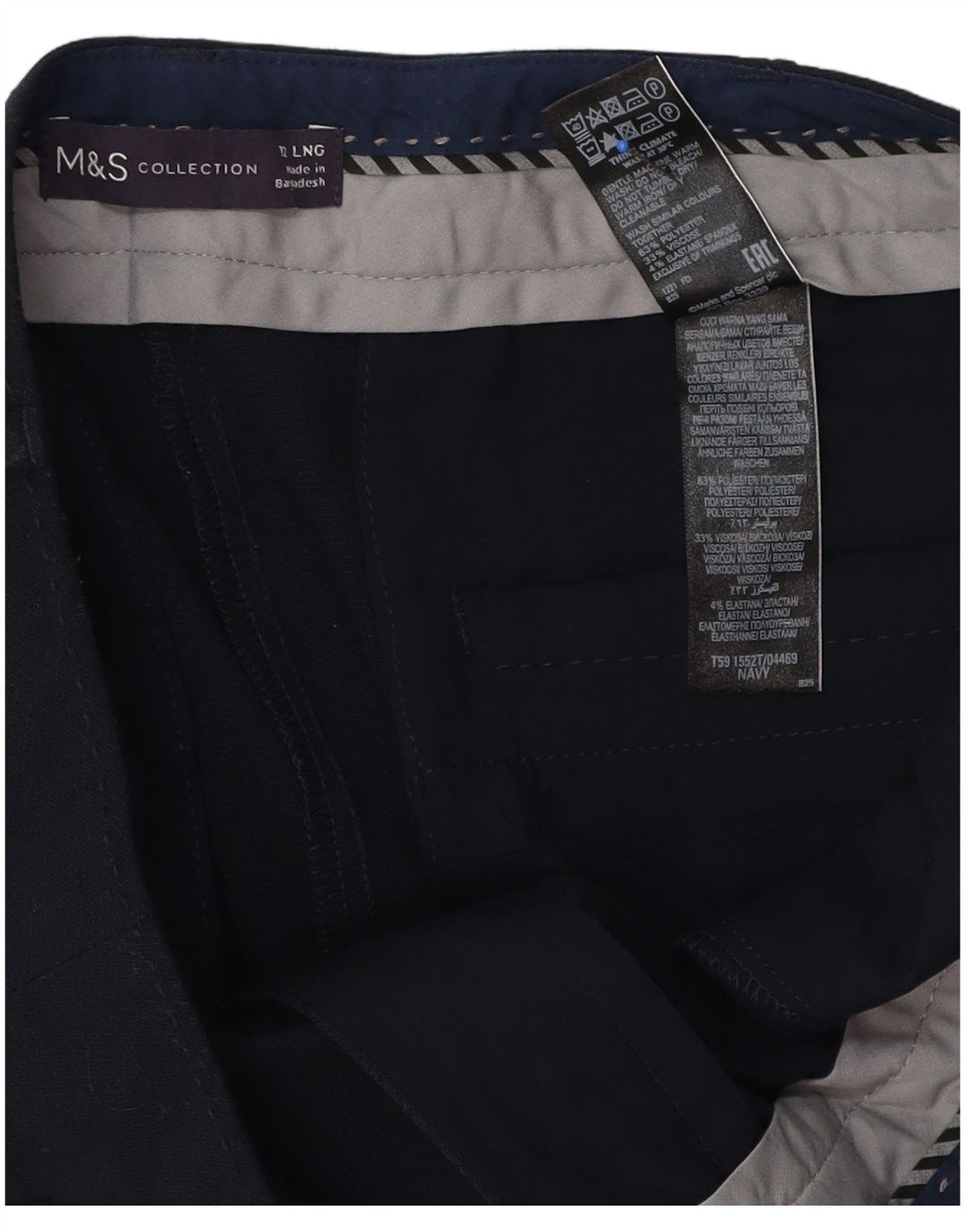 Marks & Spencer Damen Anzughose UK 12 M W34 L32 Marineblau