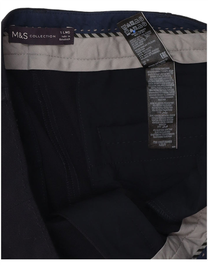 Marks & Spencer Damen Anzughose UK 12 M W34 L32 Marineblau