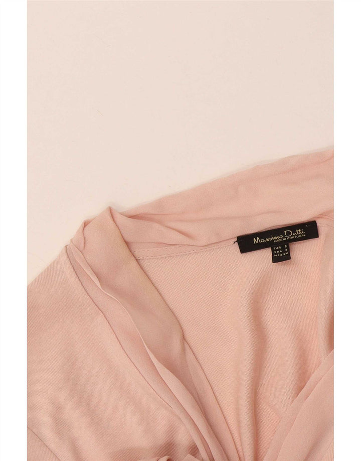 Massimo Dutti Damen Langarmblusenoberteil UK 10 Small Pink
