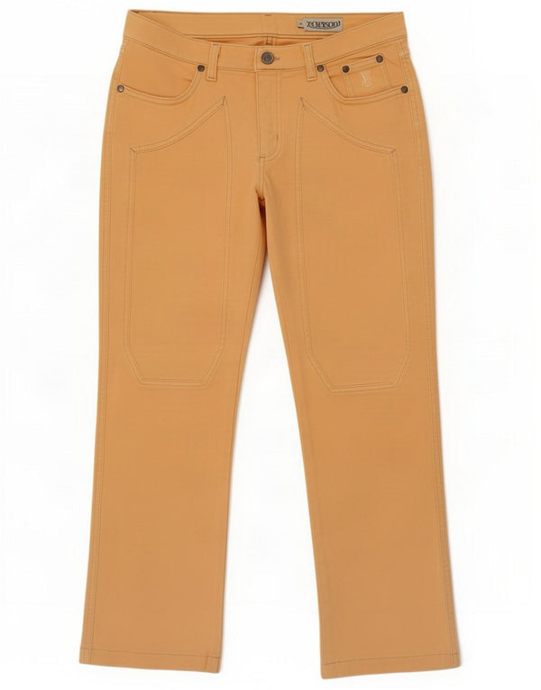 Jeckerson Damen Straight Jeans W28 L26 Gelbe Baumwolle