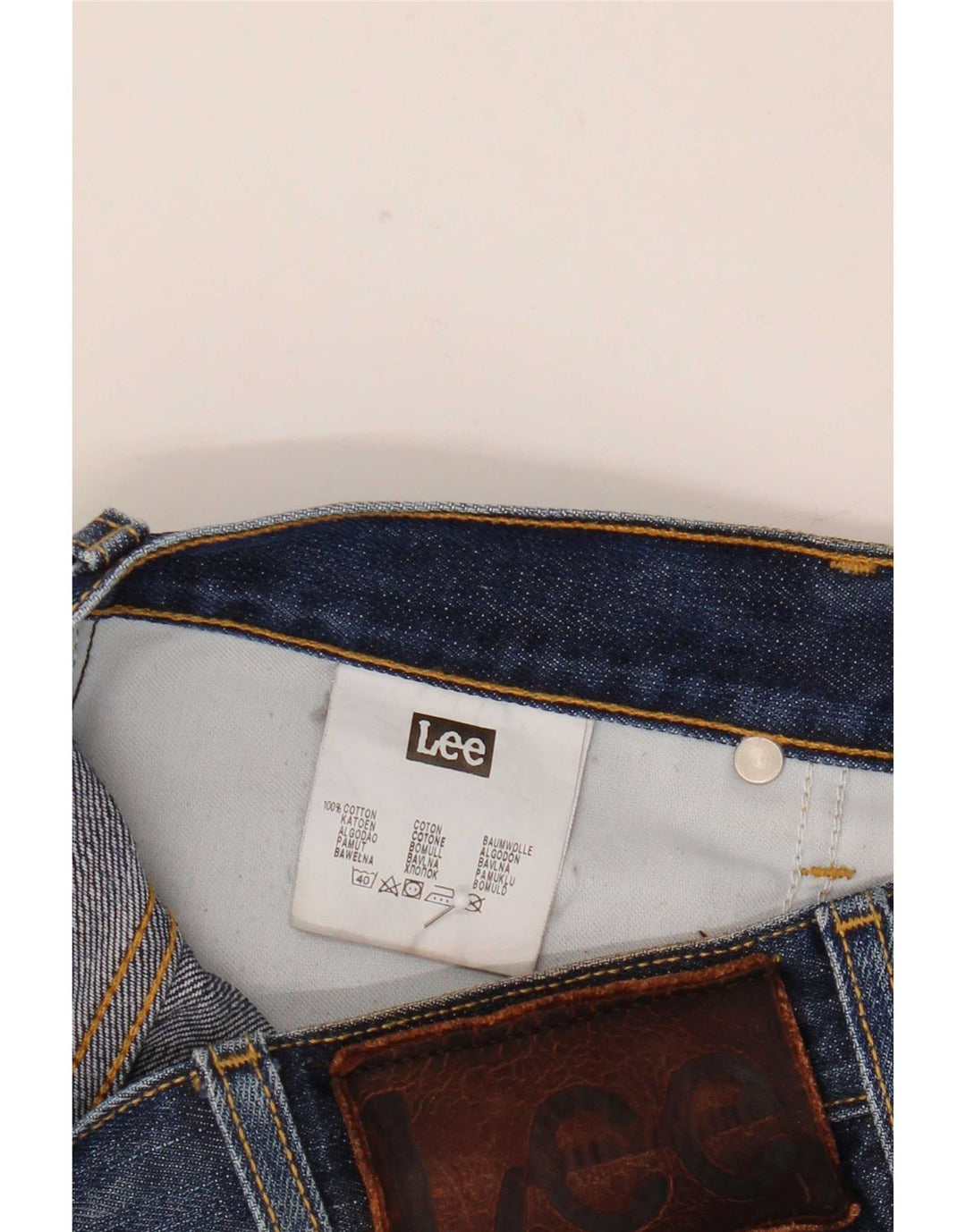 Lee Herren Zed Distressed Straight Jeans W32 L32 Blaue Baumwolle