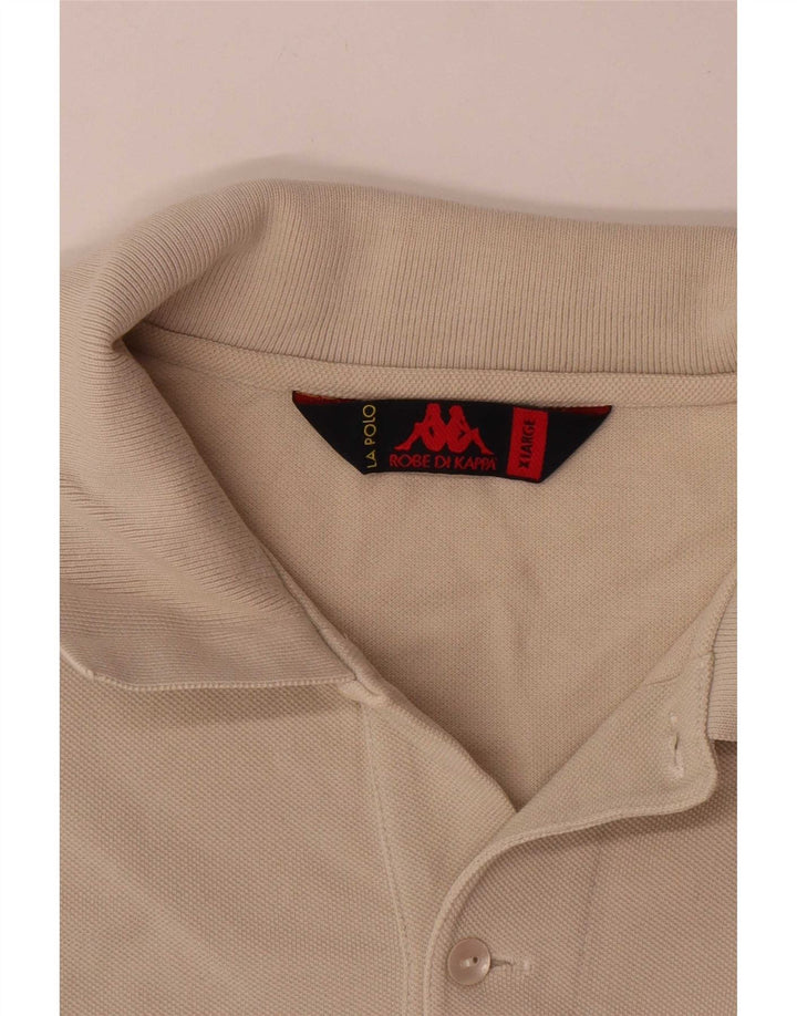 Kappa Herren Poloshirt XL Beige Baumwolle