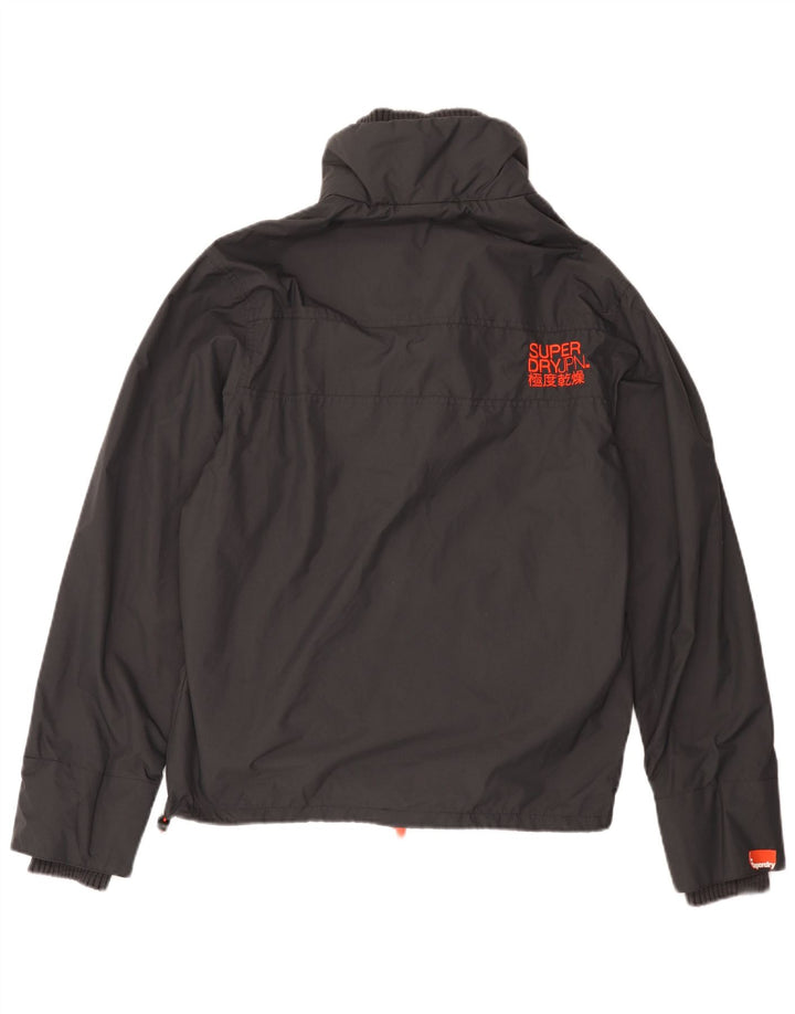 Superdry Damen The Windcheater Graphic Bomberjacke UK 14 Medium Schwarz