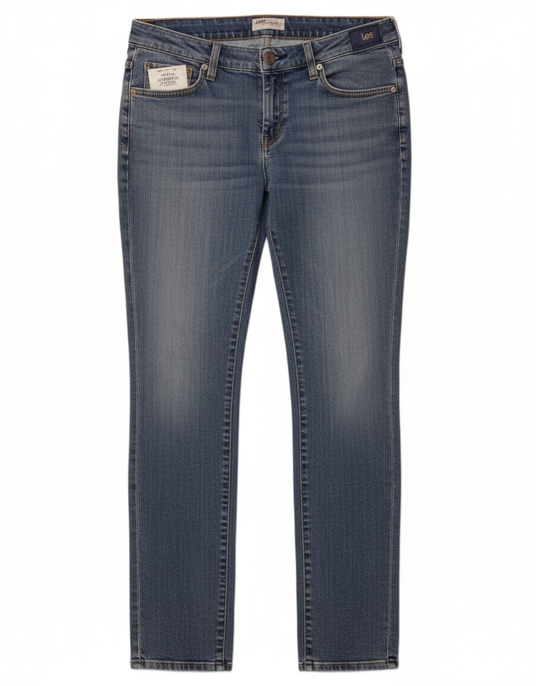 Lee Damen Norma Slim Jeans W32 L33 Blaue Baumwolle