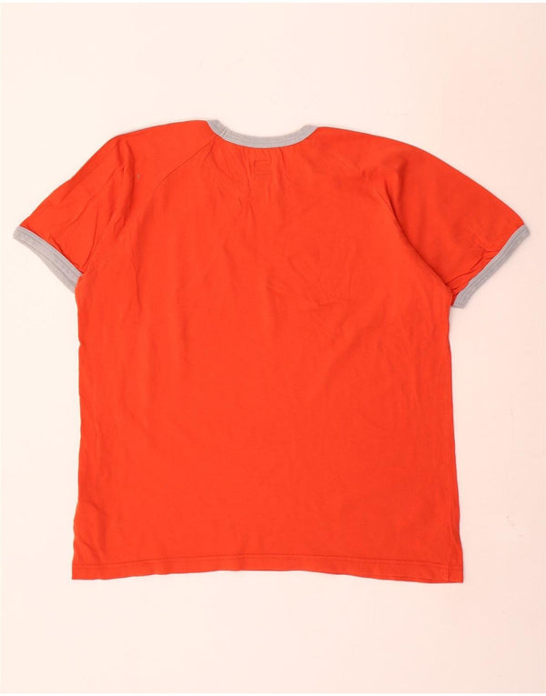 Adidas Herren Grafik T-Shirt Top XL Orange Baumwolle