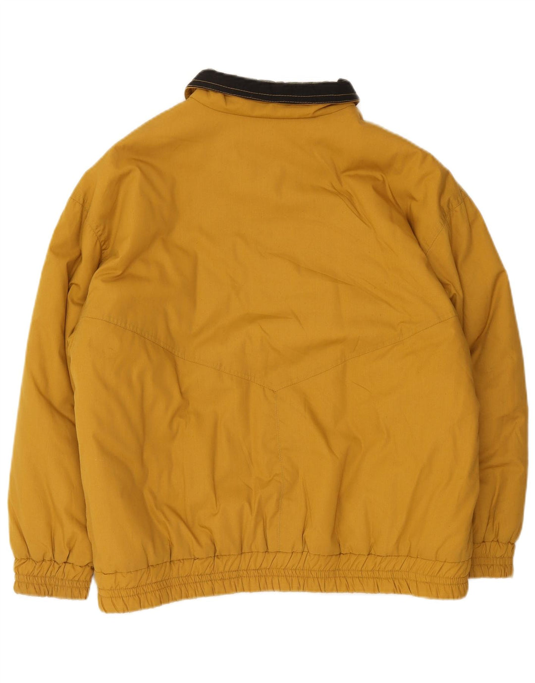 Vintage Damen Übergroße Bomberjacke EU 40 Mittelgelbes Polyester