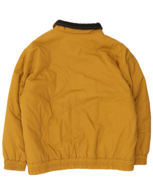 Vintage Damen Übergroße Bomberjacke EU 40 Mittelgelbes Polyester