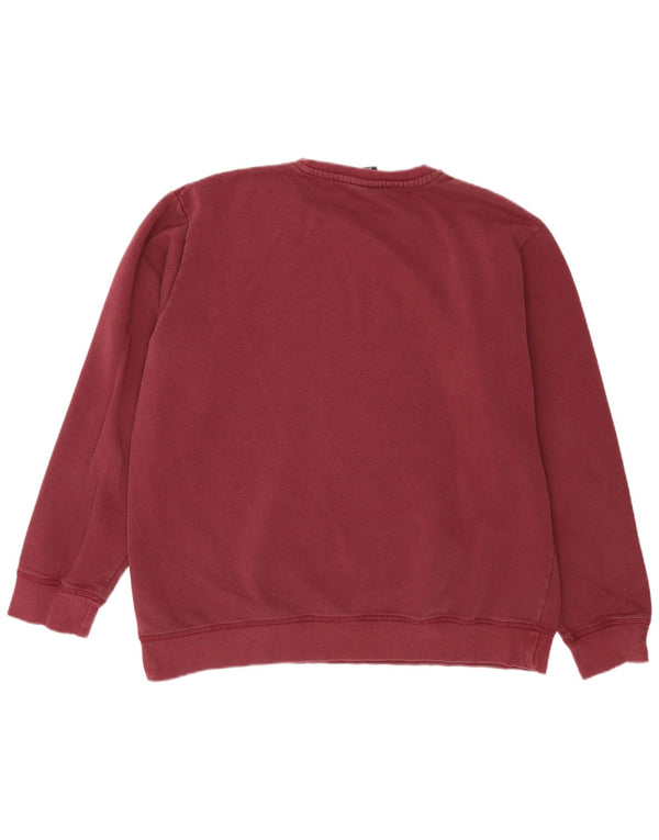 Umbro Herren-Sweatshirt mit Grafik, 2XL, Burgunderrot, Baumwolle