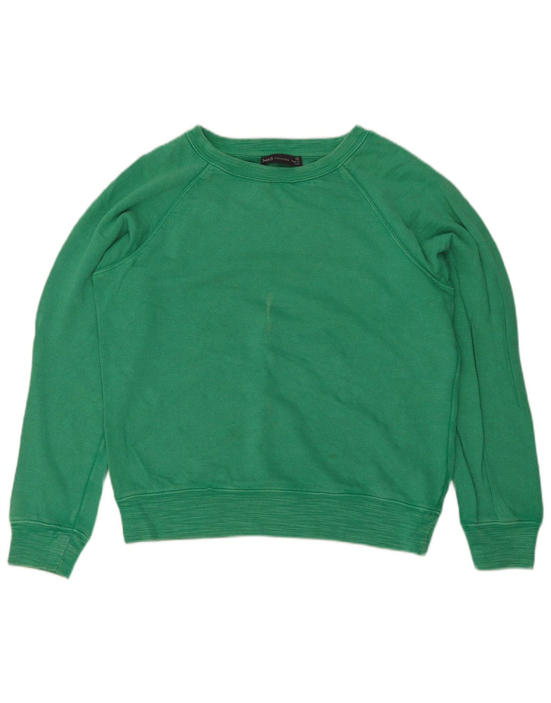 Marks & Spencer Damen-Sweatshirt in Übergröße, Gr. 10, Größe S, Grün, Baumwolle