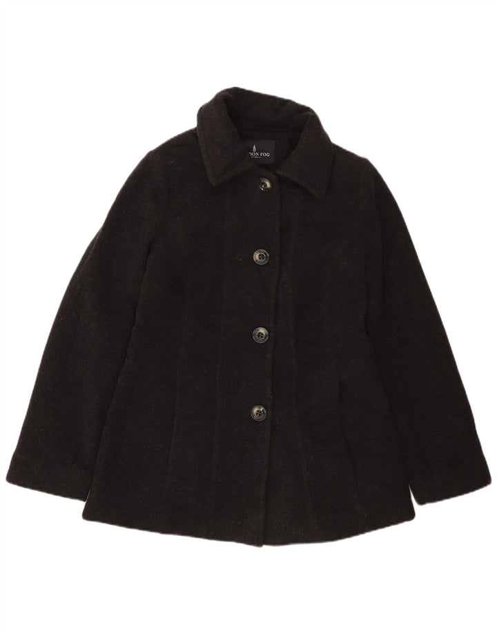 LONDON FOG Damenmantel UK 10 Small Graue Wolle