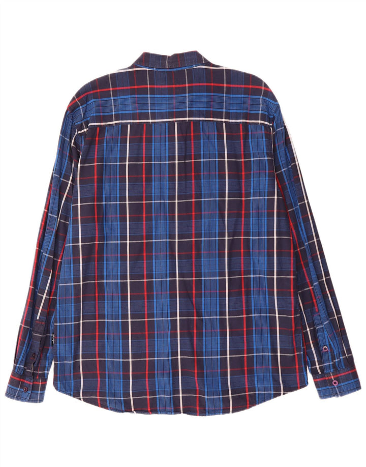 Wrangler Herren-Hemd mit normaler Passform, XL, marineblau, kariert, Baumwolle