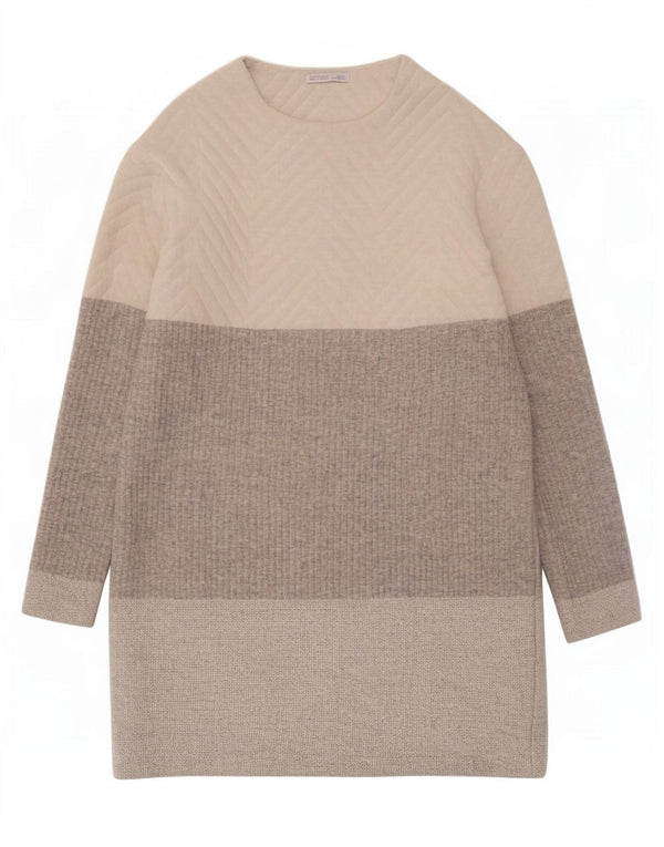 Zara Damen Pulloverkleid UK 10 Small Mehrfarbiges Colourblock-Polyester