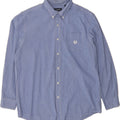 CHAPS Mens Shirt XL Blue Check Cotton Vintage Chaps and Second-Hand Chaps from Messina Hembry 