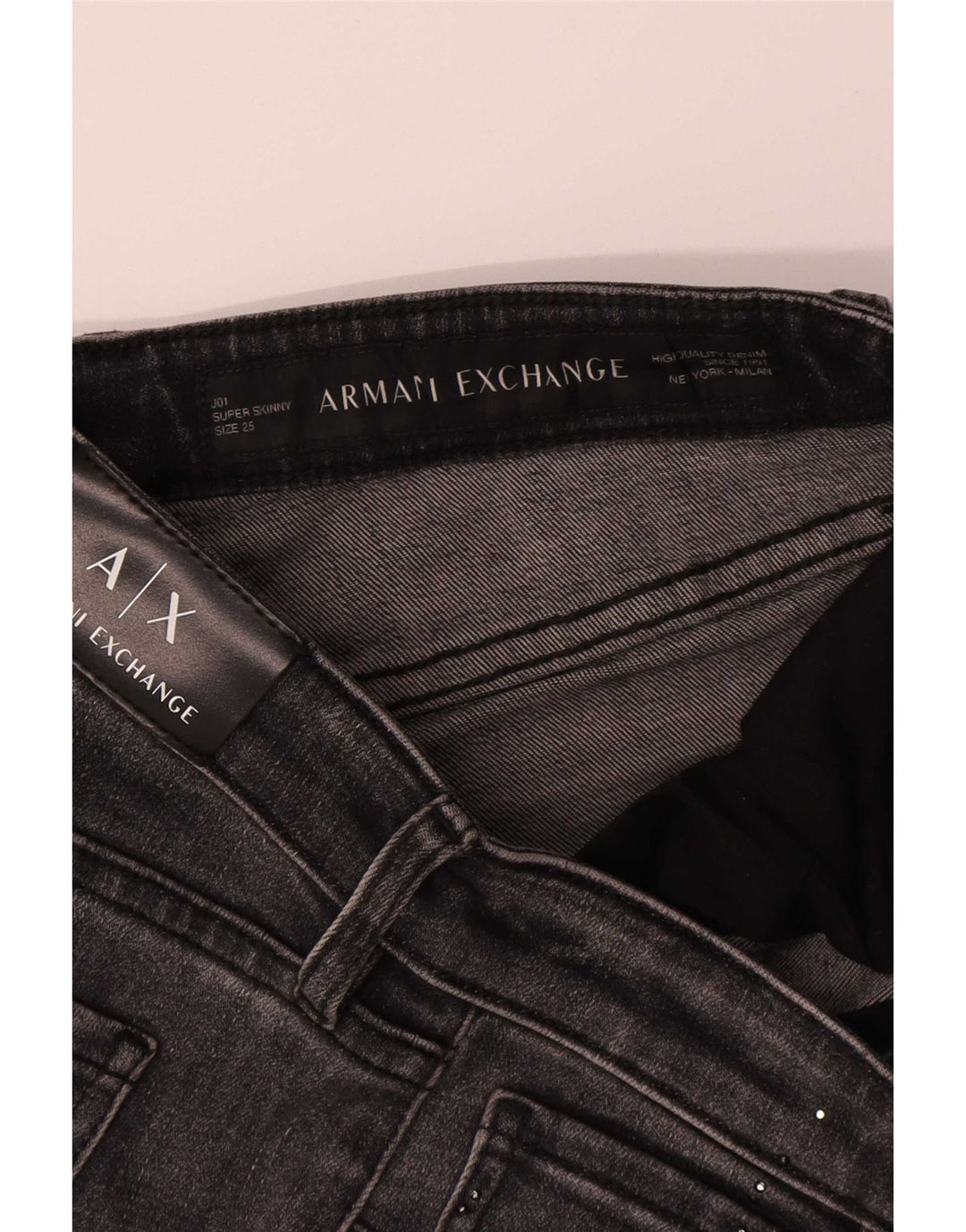 Armani Exchange Damen Super Skinny Jeans W25 L26 Grau