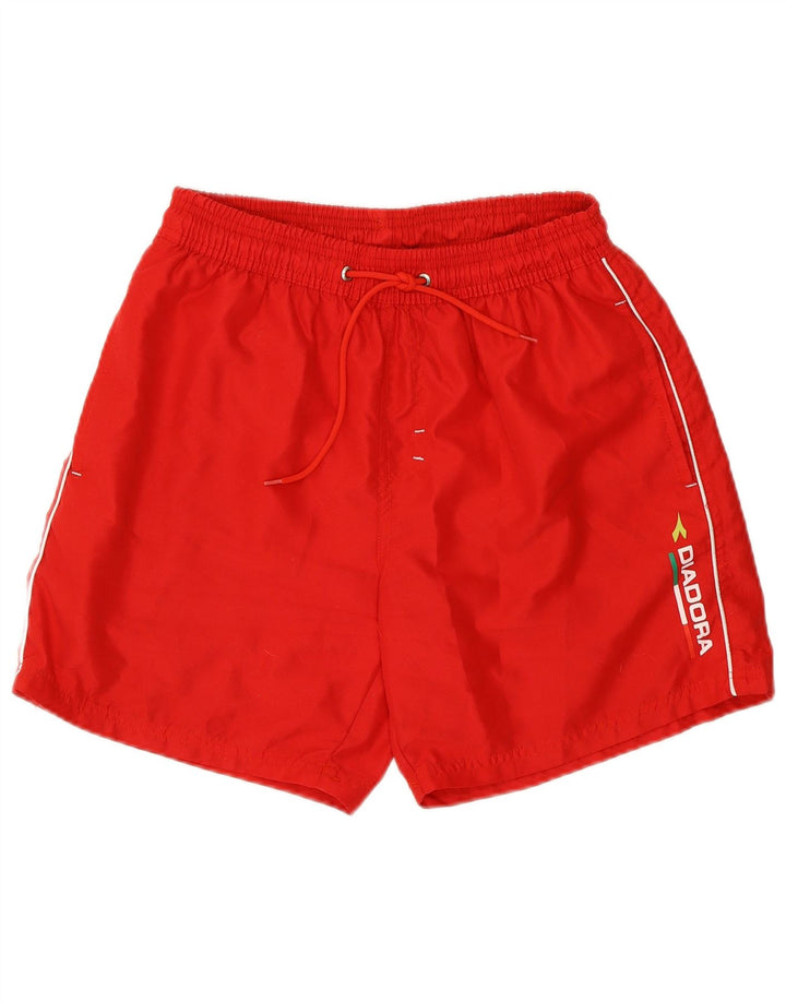 Diadora Herren-Badeshorts mit Grafik, Mittelrotes Polyester