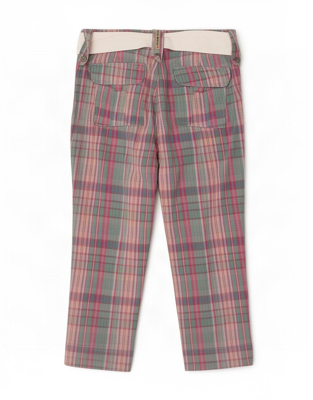 Think Pink Damen Caprihose IT 44 Mittel W28 L21 Mehrfarbig kariert