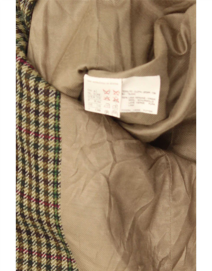 Max Mara Damen Weekend Blazer Jacke UK 16 Large Grüner Hahnentritt
