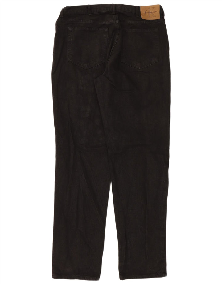 Calvin Klein Herren Straight Jeans W38 L34 Schwarze Baumwolle