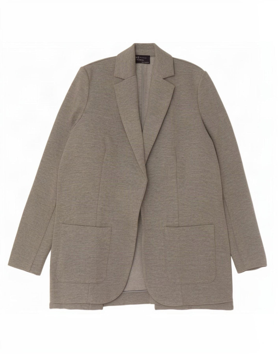Marks & Spencer Womens Relaxed Fit Blazer Jacke UK 6 XS Grau Polyester