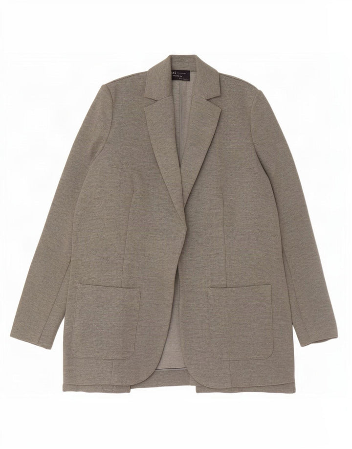 Marks & Spencer Womens Relaxed Fit Blazer Jacke UK 6 XS Grau Polyester