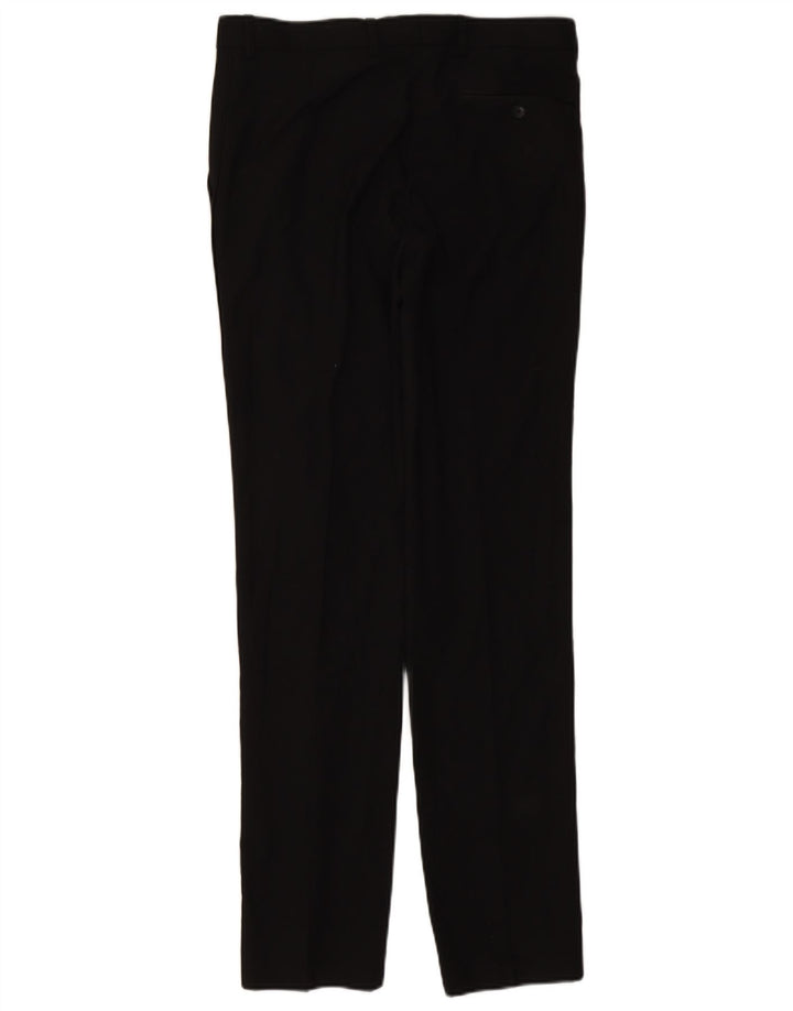 Marks & Spencer Herren Slim Fit Anzughose W32 L33 Schwarz Polyester