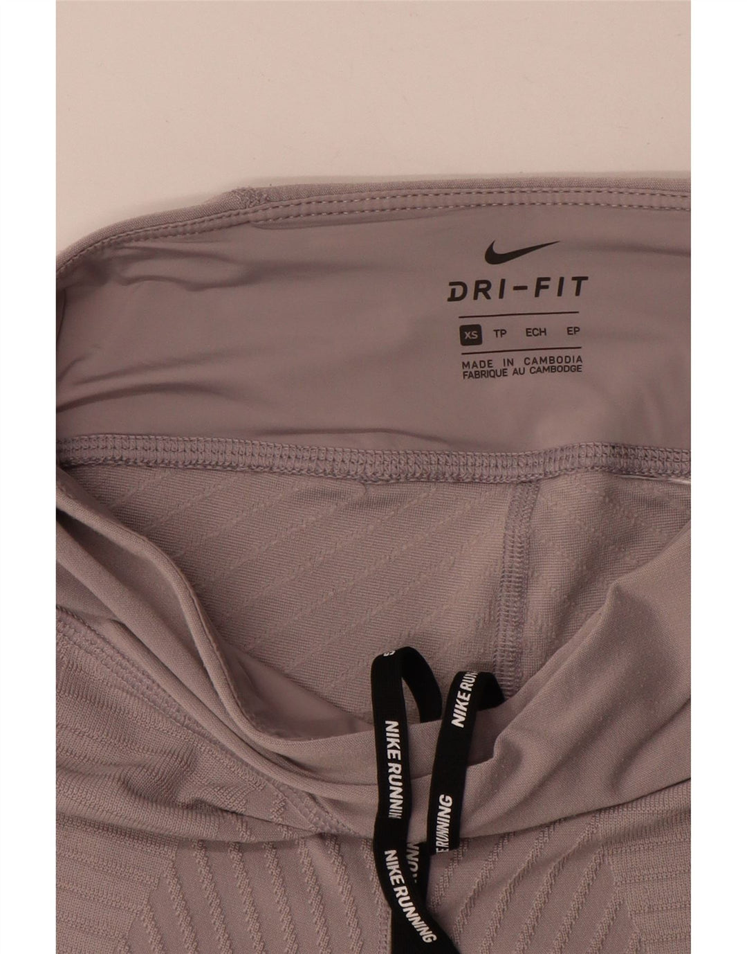 Nike Damen Dri Fit Leggings UK 4 XS Grau gestreift