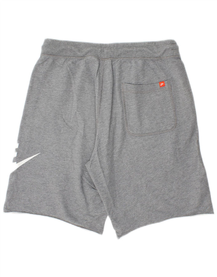 Nike Herren-Sportshorts mit Grafik, mittelgraue Baumwolle