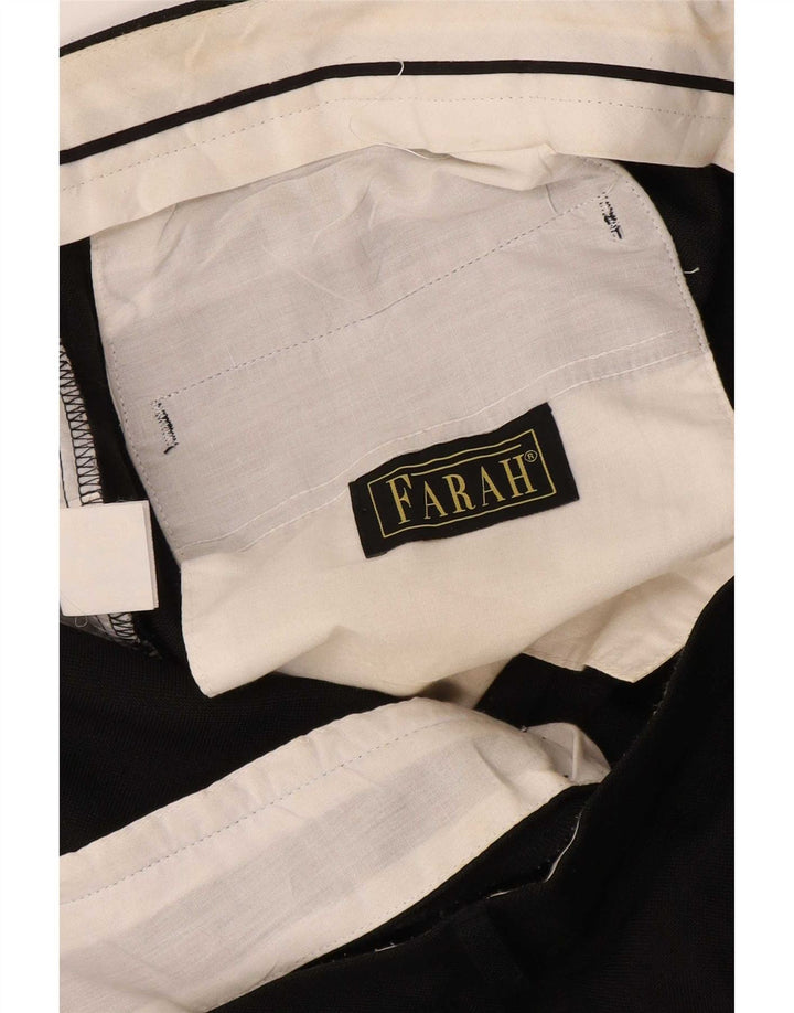Farah Herren-Anzughose, gerade, W42, L30, Schwarz