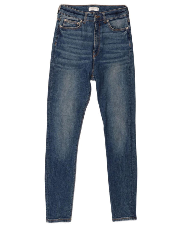 Zara Damen Skinny Jeans EU 36 XS W26 L27 Blau