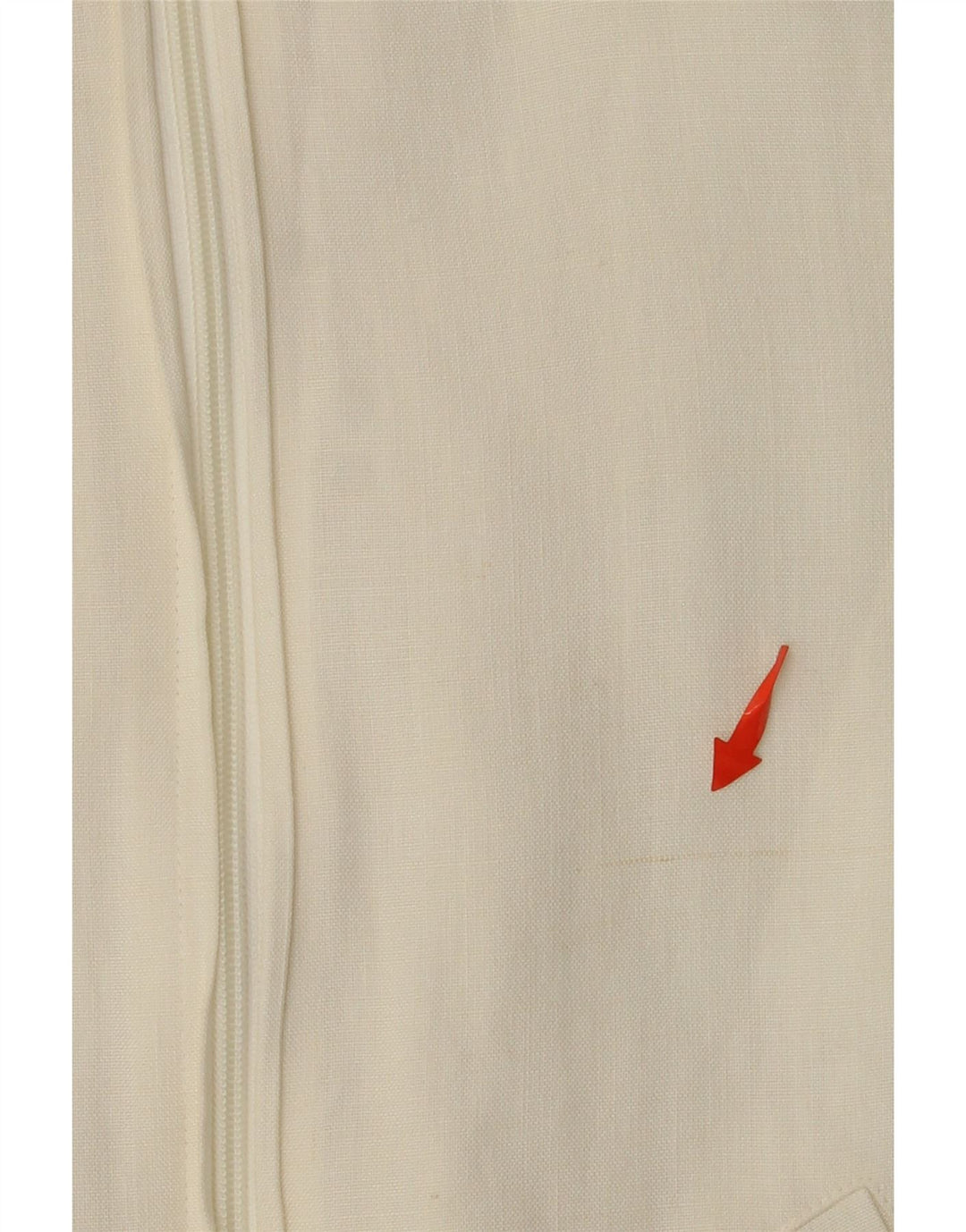 VINTAGE Damen Bomberjacke UK 12 Medium Off White Colourblock Viscose