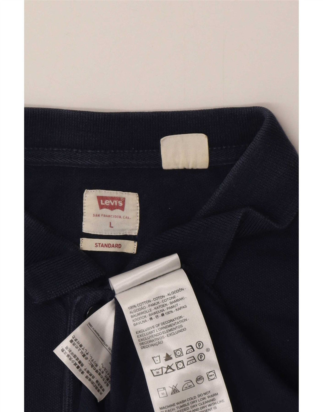 Levi's Herren-Poloshirt in Standard-Passform, groß, marineblau, Baumwolle