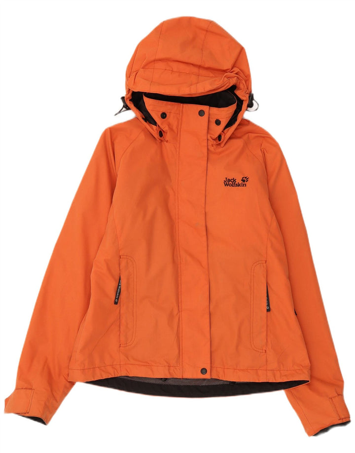 Jack Wolfskin Damen-Windbreakerjacke mit Kapuze, UK 10, Größe S, Orange, Polyester