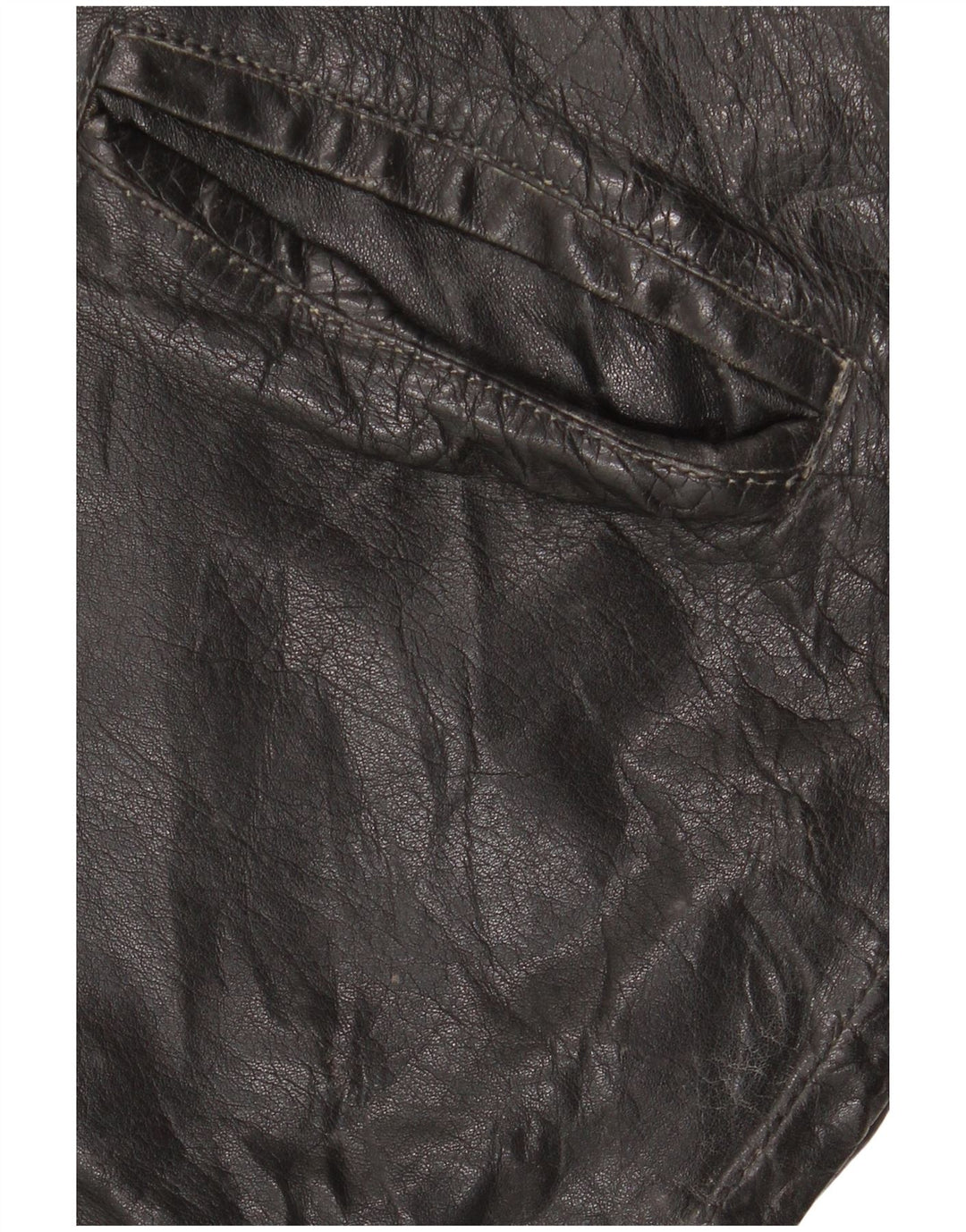 Vintage Herren Lederjacke UK 42 XL Schwarzes Leder