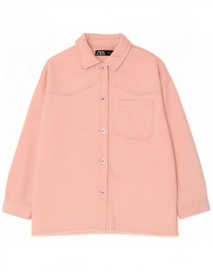 Zara Damen Übergroße Utility-Jacke UK 10 Small Pink