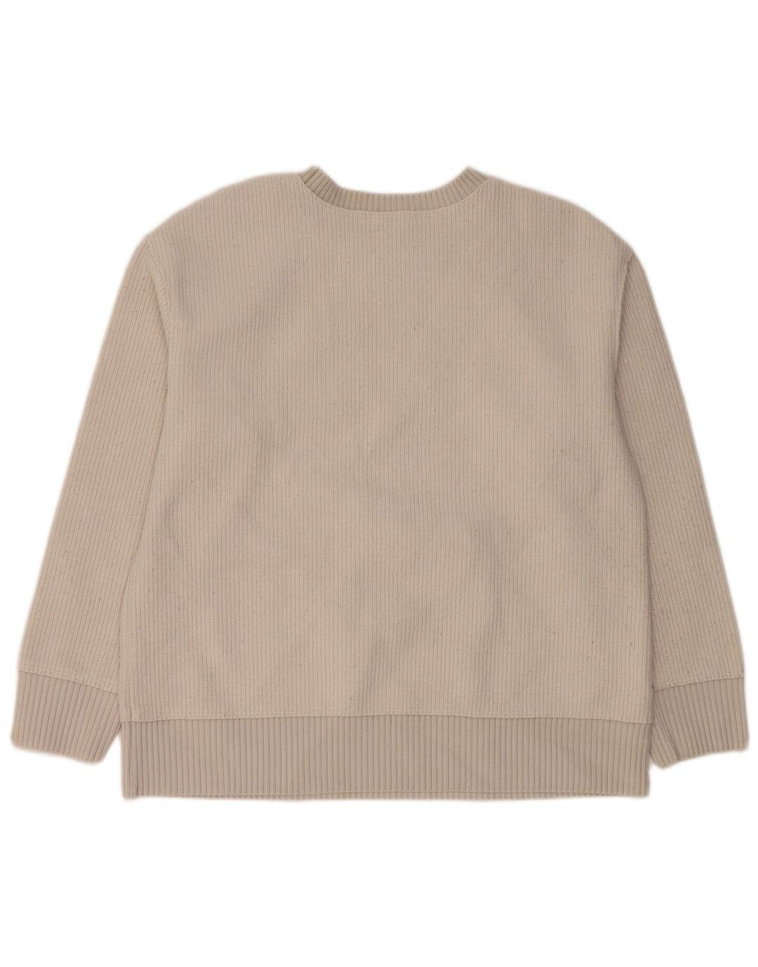 Zara Damen-Pullover mit Rundhalsausschnitt, Gr. 14, Medium, gebrochenes Weiß, Polyester