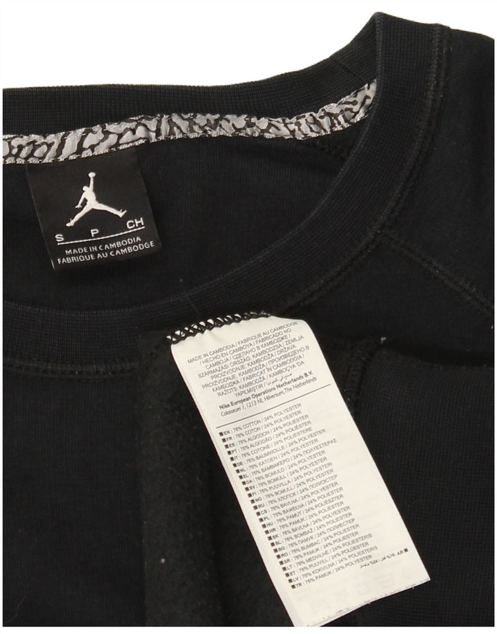 Jordan Herren-Sweatshirt mit Grafik, Größe S, schwarze Baumwolle