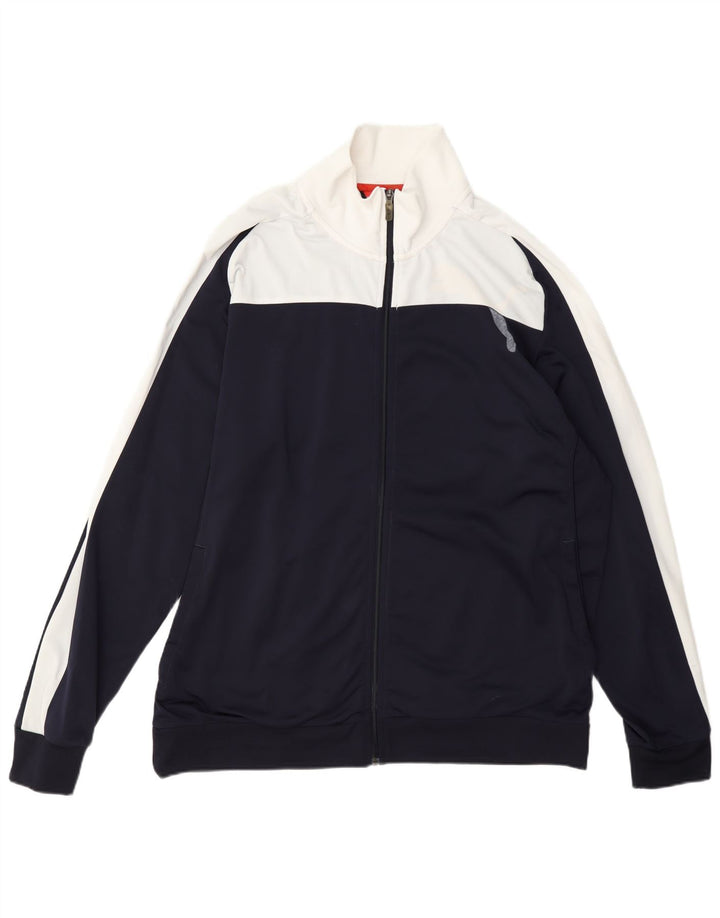 Puma Herren-Trainingsanzug-Topjacke XL, Marineblau, Farbblock