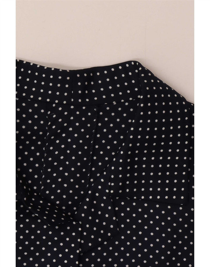 Vintage Damen Etuikleid UK 16 Groß Marineblau gefleckt