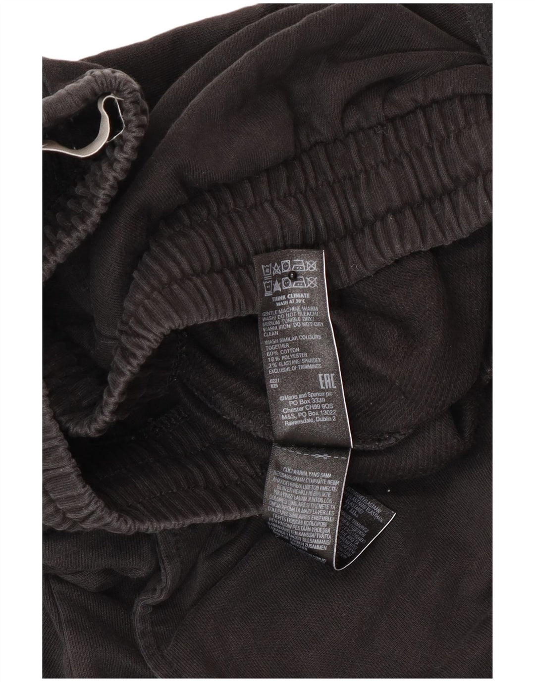 Marks & Spencer Herren-Trainingshose aus mittelschwarzer Baumwolle
