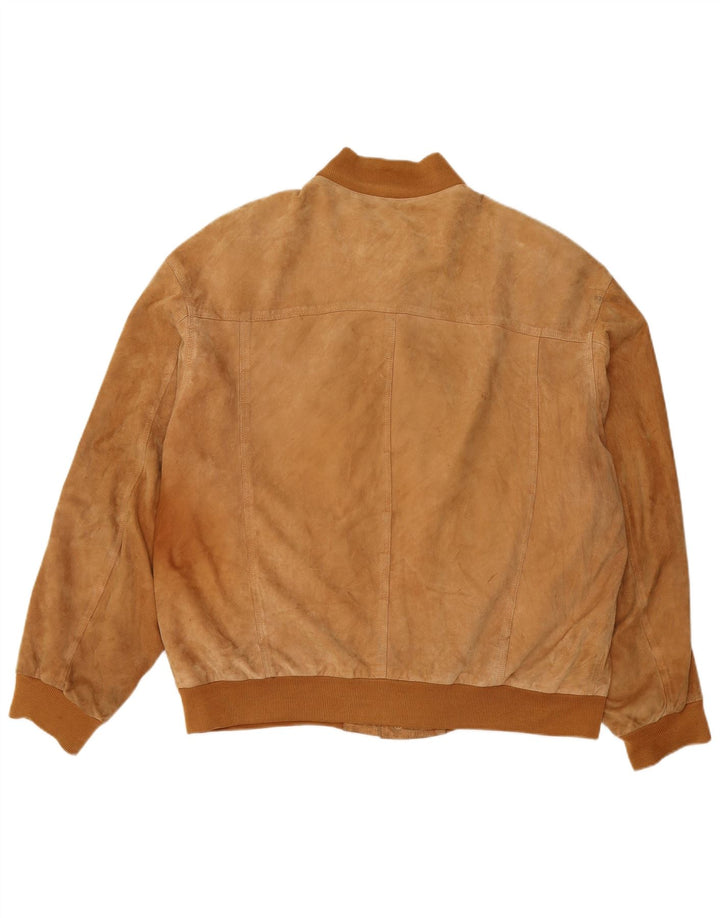 Vintage Herren Wildleder Bomberjacke UK 42 XL Braun