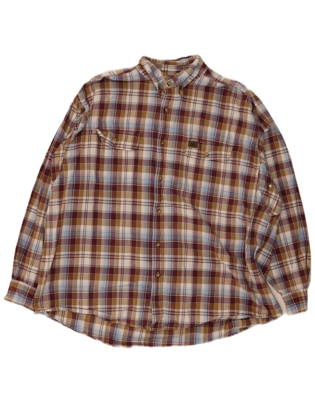 Wrangler Herrenhemd XL braun kariert