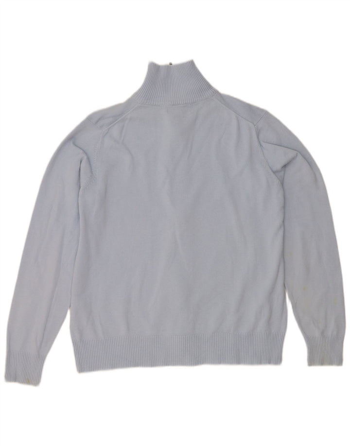 Zara Herren-Strickjacke, groß, aus blauer Baumwolle