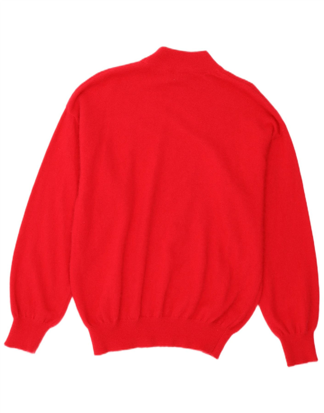 VINTAGE Damen Rollkragenpullover Pullover UK 16 Große rote Angora