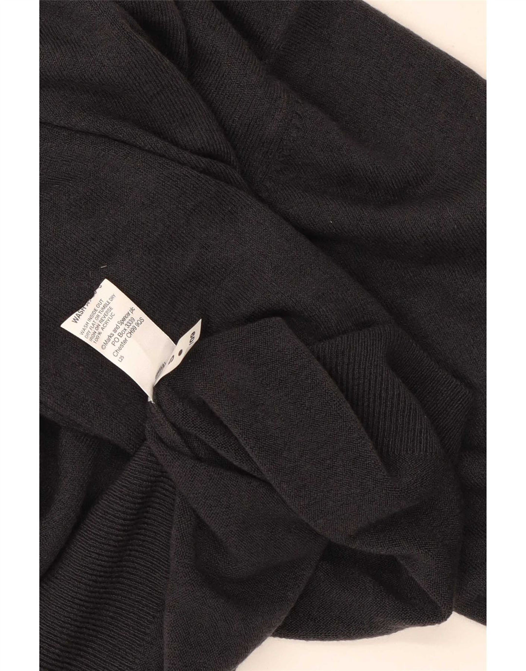 Marks & Spencer Herren-Pullover mit V-Ausschnitt, mittelgraues Acryl