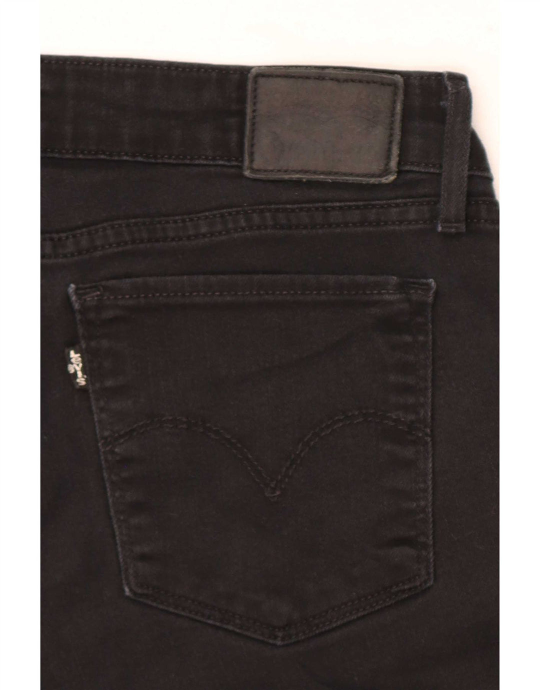 Levi's Damen 712 Slim Jeans W31 L30 Schwarze Baumwolle