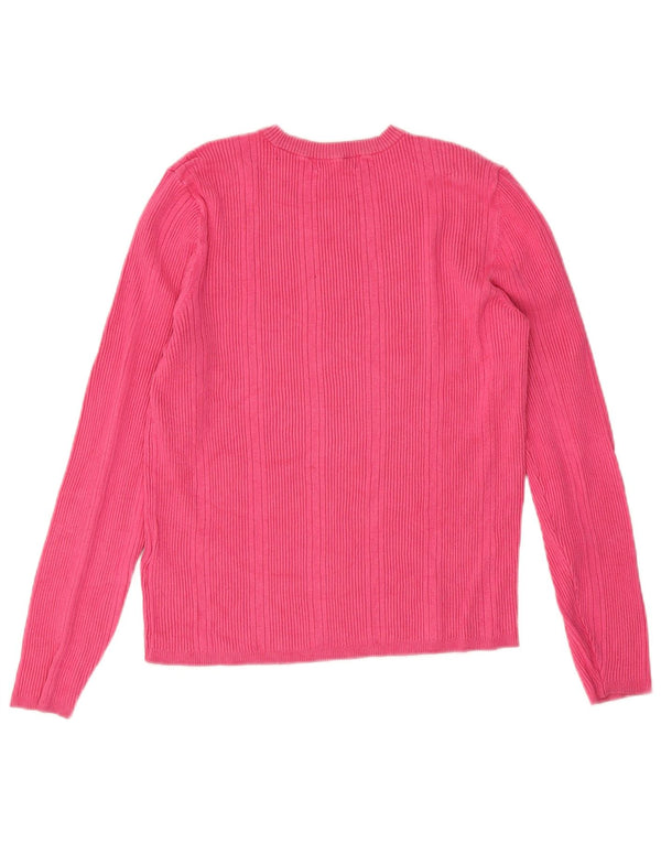 Marks & Spencer Damen-Pullover mit Rundhalsausschnitt, Gr. 14, mittelrosa Viskose