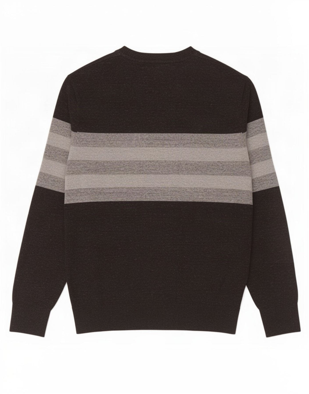 Gap Herren-Pullover mit Rundhalsausschnitt, Größe S, schwarz, gestreift, Baumwolle