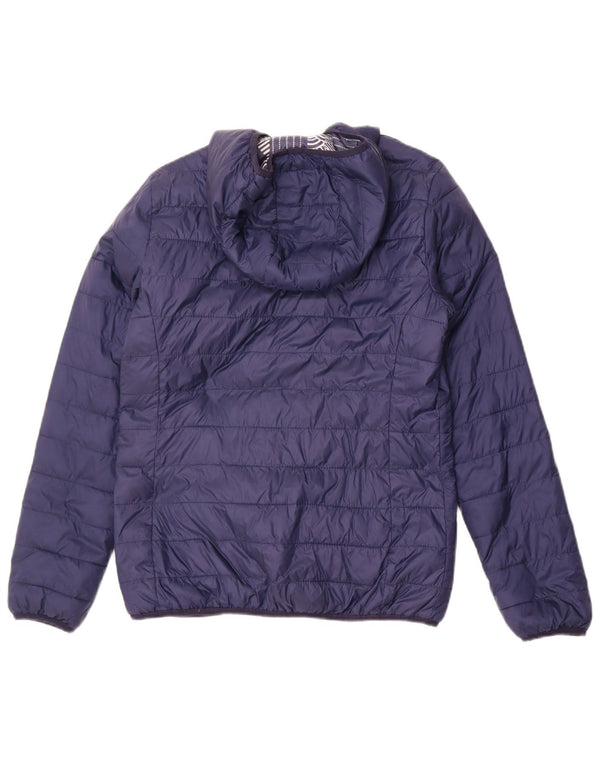 Champion Damen Kapuzenjacke IT 46 Large Marineblau Patchwork