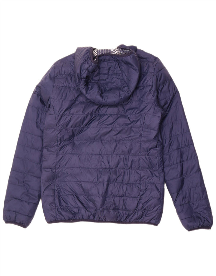 Champion Damen Kapuzenjacke IT 46 Large Marineblau Patchwork